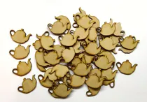 Comprar 30 Teteras 5cm Fibrofacil Mdf Modelo 2 Para Pintar Decorar