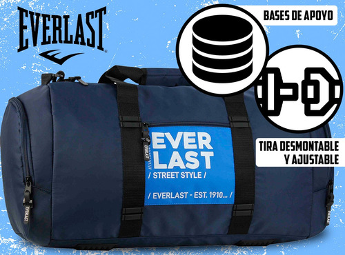 Imagen 5 de 10 de Bolso Everlast Gym Grande Deportivo Urbano Reforzado Tira De Hombro Color La Mejor Calidad! Diseño Local By Happy Buy
