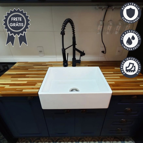 Imagem 2 de 7 de Cuba Coz Estilo Fazenda Durasein 55cm Frete Grátis S/juros