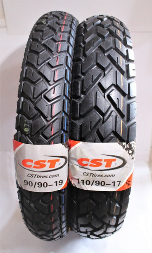 Imagen 1 de 10 de Llantas Cst 110/90-17 + 90/90-19 C6559 + Camaras