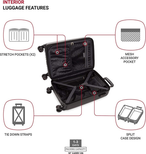 Swiss Gear 7272 Usb Energie Equipaje De Mano Expandible 19