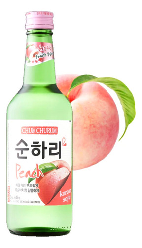 Soju Coreano Jinro Sabor Durazno 13%, De 360ml. - 2 Botellas