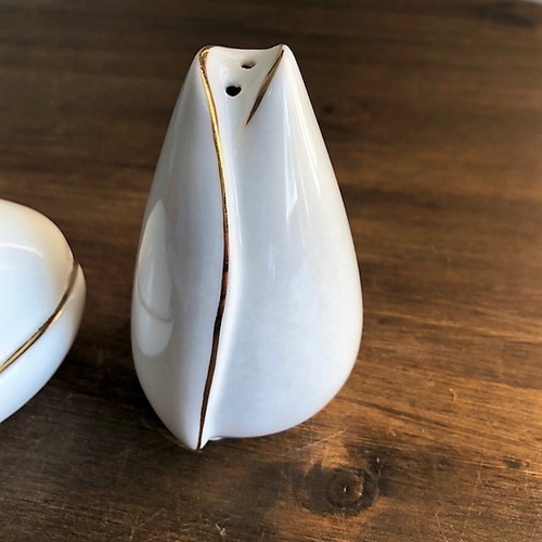 Imagem 5 de 10 de Kit Sal E Pimenta Conchas Bodas De Ouro 50 Anos De Casamento