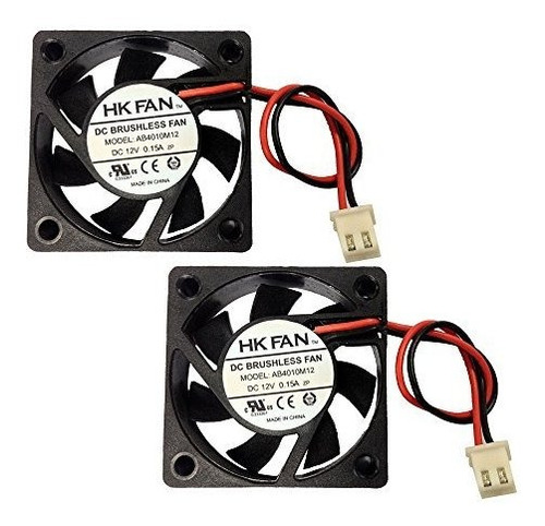 Ventilador 2packs 40mm X 40mm X 10mm 4010 12v 0.15a Ball Bea