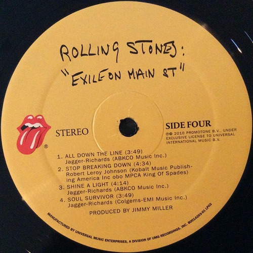 Vinilo Rolling Stones Exile On Main St 2010. Entrega Inmed. Estándar