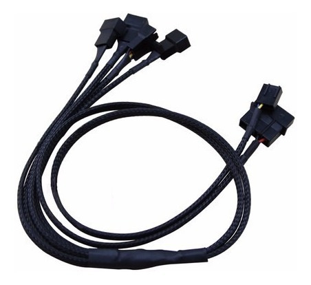 Imagem 2 de 5 de Cabo Adaptador Fan Cooler 4 Pinos Pwm Conector Placa Mãe Rpm