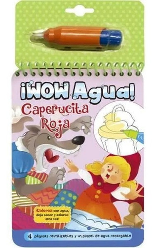 Libro Mágico Para Colorear Con Agua Diseño Caperucita Roja
