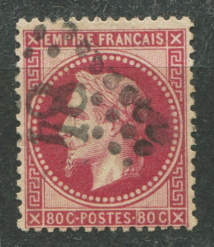 Francia Sello Estampilla Yvert 32a Napoleon 1867