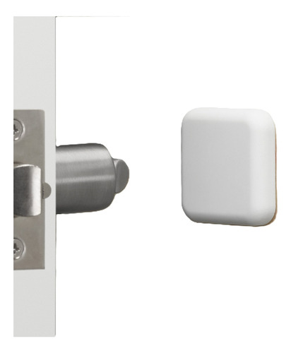 Kit 2 Topes Protect Para Proteger La Pared Del Golpe Puerta Blanco Rectangular Mate