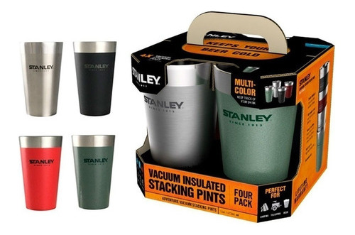 Set De Vasos X 4 Acero Inoxidable 473 Ml Stanley Pintumm