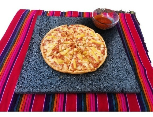 4 Piedras Volcánicas En Medida 50x50x2cm Para Pizza Y Carne.