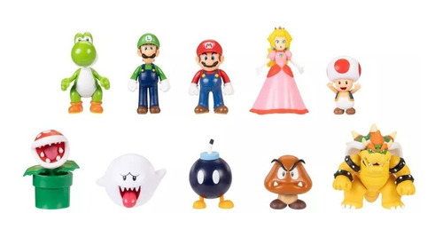 Super Mario Set 10 Figuras Amigos Y Enemigos 2023