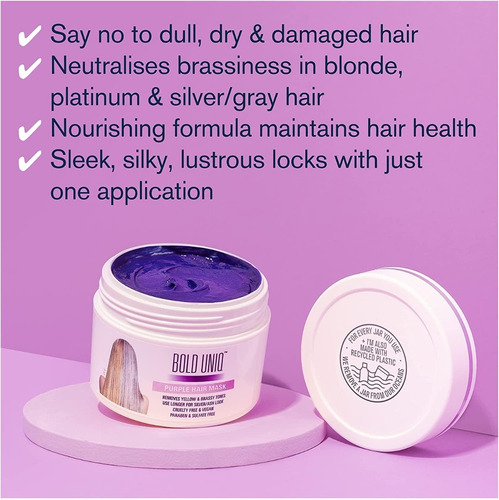Bold Uniq Máscara Para Cabello Rubio Y Champú Árbol De Té
