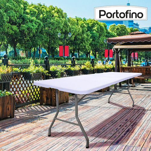 Mesa Plegable Tipo Portafolio Reforzada 1.80 M Blanco