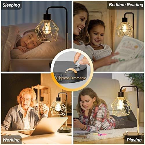 Dimmable Usb Bedsi Mp Industrial Table Lamp With Dual M4