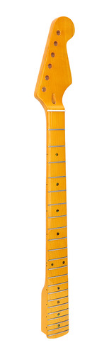 Mástil De Guitarra De Madera De Arce, Amarillo Oscuro, 22 Tr