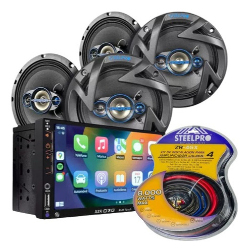 Kit Autoestereo + Bocina 6.9 + Kit De Instalacion