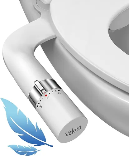 Bidet ultradelgado Veken para inodoro doble boquilla lavado femenino posterior higiénico y ajustable fácil instalación ecológico y ahorra papel