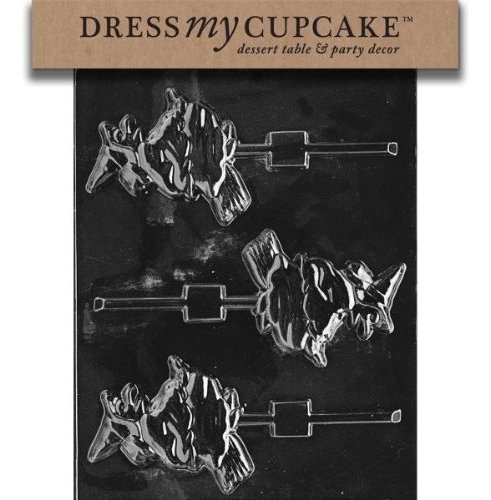 Molde - Dress My Cupcake Chocolate Candy Mold, Witch On Broo