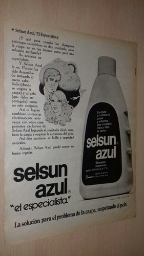 P127 Clipping Publicidad Shampoo Selsun Azul Año 1978