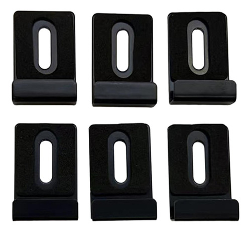6x Clips De Espejo De Metal Con Tornillos Para Exhibiciones