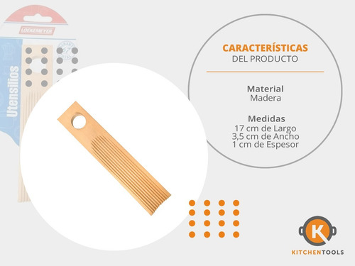 Imagen 2 de 4 de Ñoquera Madera Ñoquis Utensilio Cocina Loekemeyer