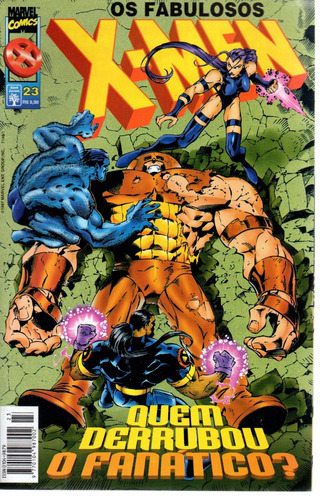 Os Fabulosos X-men N°  23 - E, Português - Editora Abril - Formato 17 X 26 - Capa Mole - Bonellihq Cx344 I23