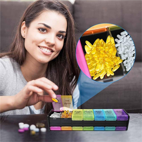 Organizadores Píldoras Semanal Pastillero Viaje Impermeable