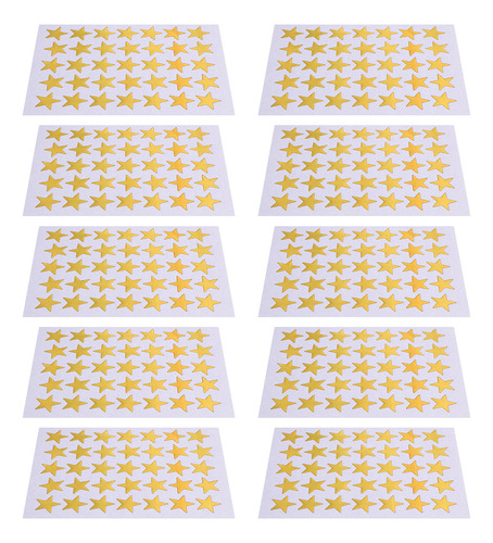 Navidad Pegatina Con Forma De Estrella Dorada Para Niños,