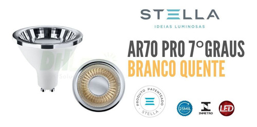 Lampada Ar70 Stella 7º Graus 4,7w Branco Quente Stl21411/27