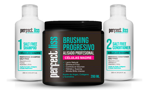 Alisado Células Madre Perfectliss + Shampoo + Acondicionador