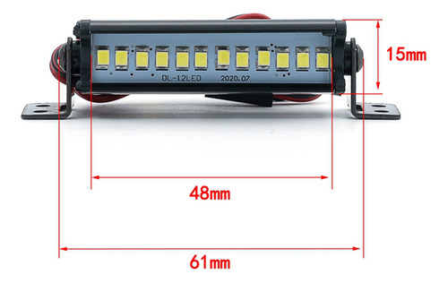 12 Luces Led Rc Para Piezas De Coche Negras, 12 Piezas De Re