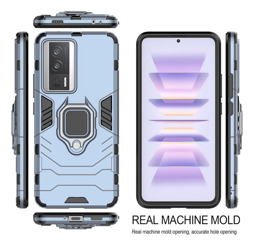 Funda Uso Rudo Carcasa Para Poco F5 Pro 5g+mica Azul Xiaomi Poco F5 Pro 5g/redmi K60 Pro/k60
