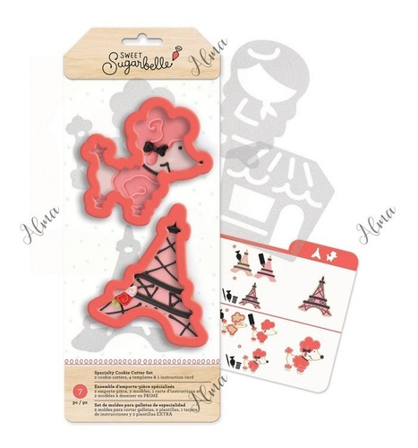 Set De 2 Cortadores De Galletas Torre Eiffel Y Perrito
