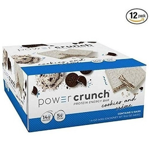Protein Crunch Energy Power Bar Cookies & Creme 12 Barras 