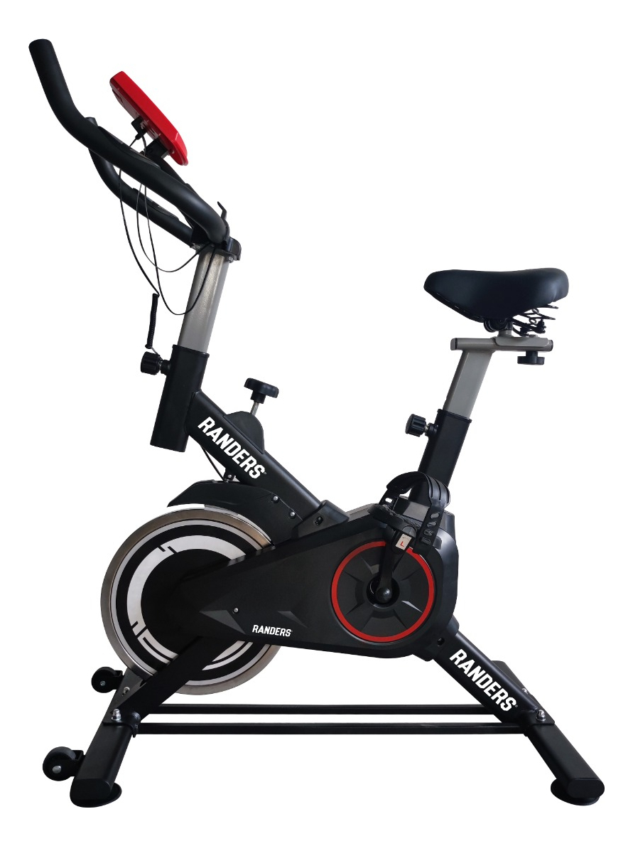 Bicicleta Randers Spinning Disco 6kg Ergométrica Arg-820sp Color Negro