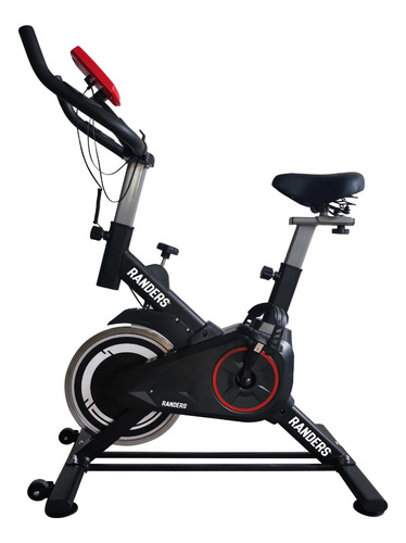 Bicicleta Randers Spinning Disco 6kg Ergométrica Arg-820sp Color Negro