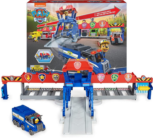 Paw Patrol Truck Stop Hq Autopista Con Luz Y Sonido