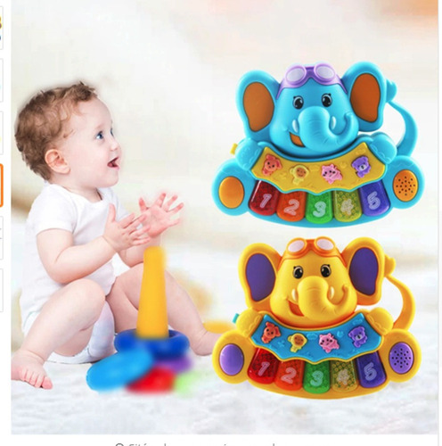 Imagen 4 de 8 de Piano Musical Para Bebe Con Musica Sonido,de Animales /luces