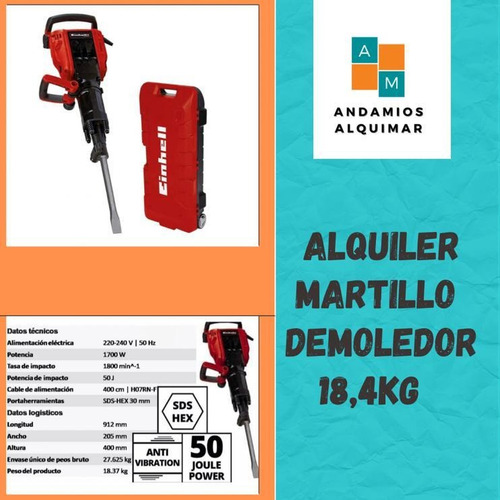 Alquiler Martillo Demoledor