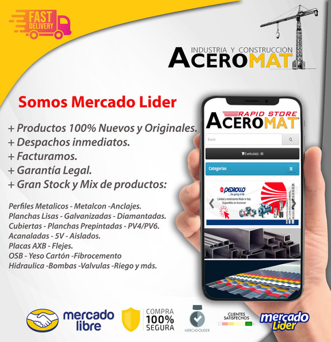 Fijación Doble Para Cerco Acmafor C/perforación Pack 50un
