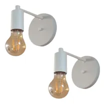 Comprar Kit 2 Arandelas Parede Industrial Vintage Moderna Branco