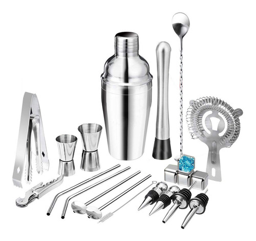 Imagen 2 de 6 de 22pcs Bar Cocktail Set Boston Shaker Drink Making Kit