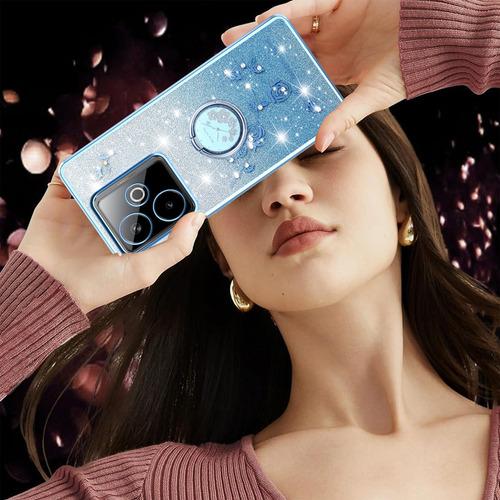 Funda Con Diseño De Flores Brillantes Para Motorola E14, Soporte A Prueba De Golpes