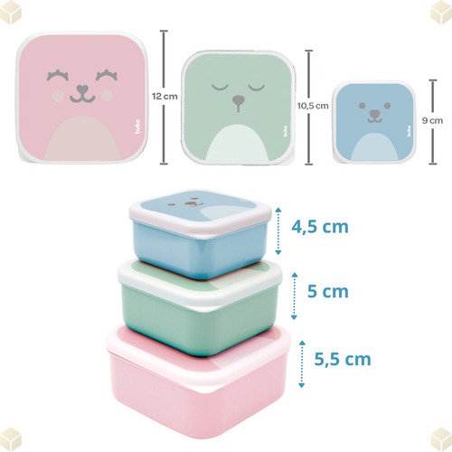 Potinhos Para Lanche Infantil Kit Com 6 Unidades Potes Buba