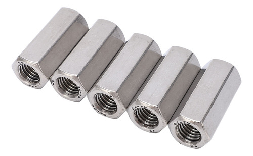 Tuerca De Acoplamiento Hexagonal M12 De Acero Inoxidable, 5