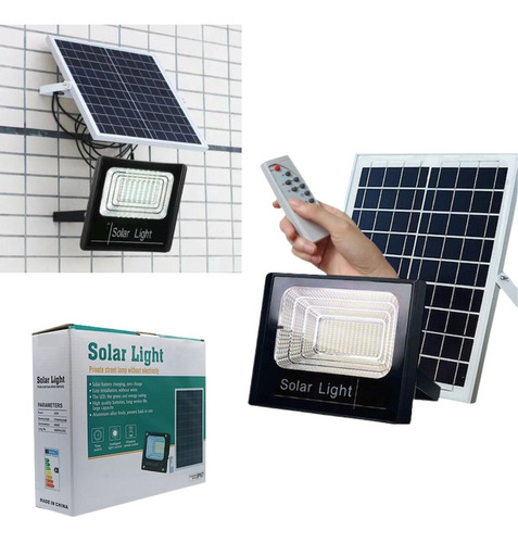 Foco De Luz 30w C/panel Solar Control Sensor Rey Ofertas