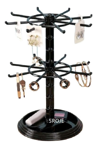 Organizador De Joyas Giratorio De 2 Niveles, Soporte Girator