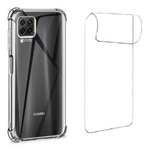 Carcasa Para Huawei P40 Lite Transparente + Lamina Hidrogel