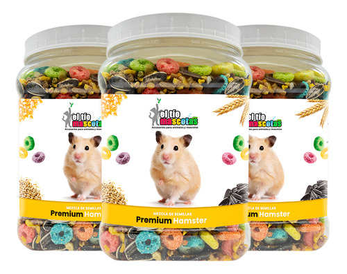 Alimento Comida Para Hamster Mezcla De Semilla En Bote 3kg